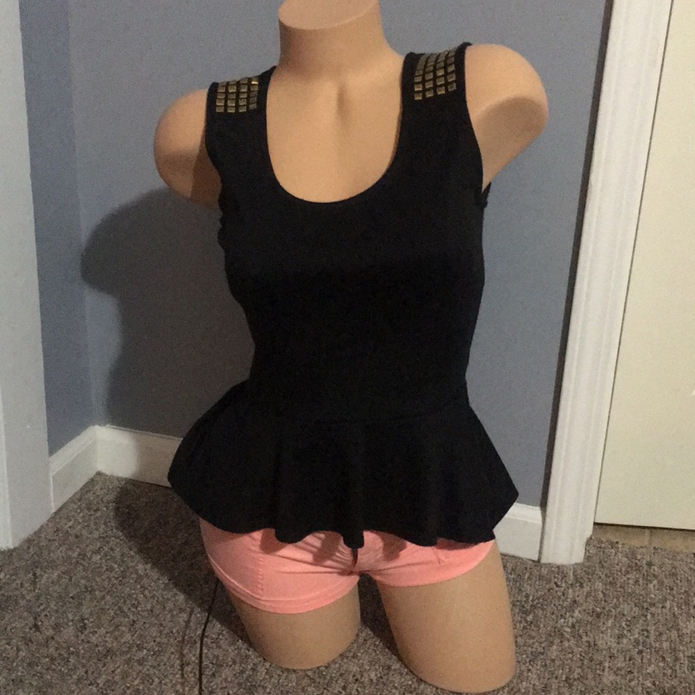 Papaya Peplum Top
